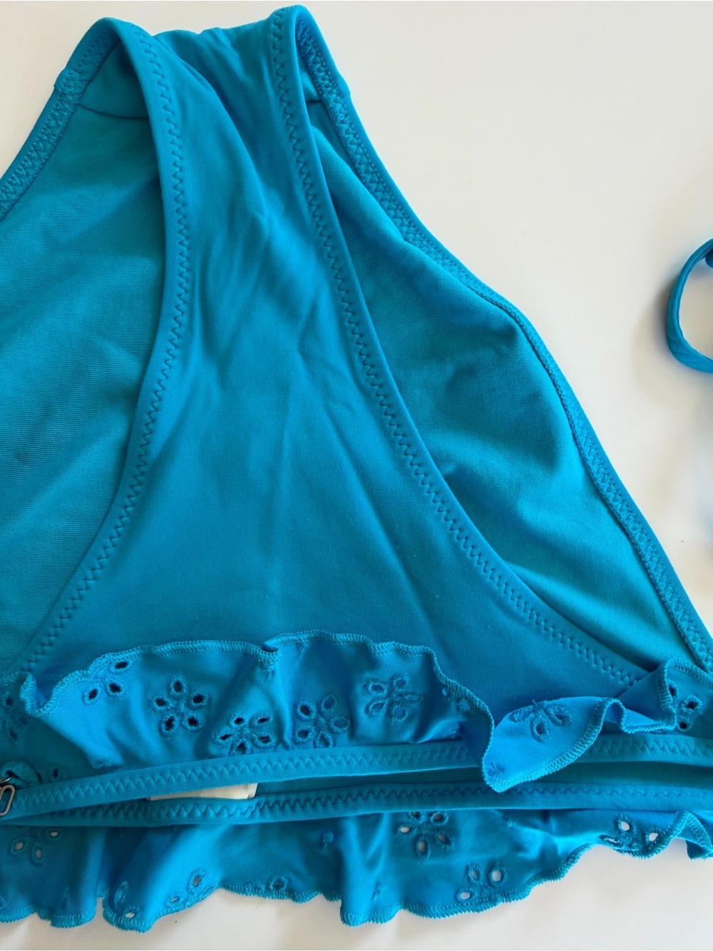 Blue Ruffled Bikini Bottom - Picture 6 of 7